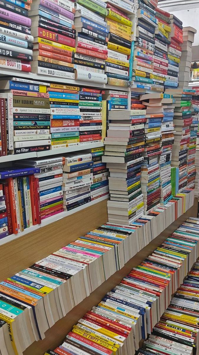 Medical bookstore shelves